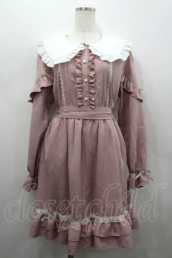 画像1: DearMyLove / はしごレースフリルリボンワンピース 3L ピンク×シロ I-26-02-25-062-EL-OP-IG-ZI