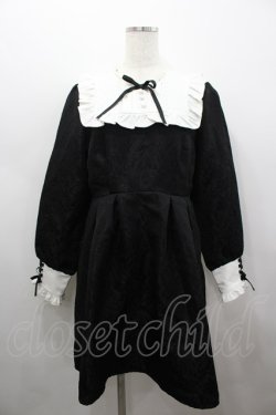 画像1: DearMyLove / ジャガードスクエア切替ワンピース LL クロ×シロ I-26-02-25-065-EL-OP-IG-ZI