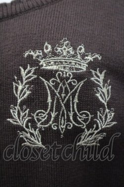 画像3: metamorphose / エンブレム刺繍入りフリルカーディガン  茶 I-26-02-25-007-ME-TO-SA-ZI