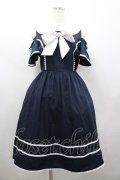 axes femme kawaii / オフショルセーラーワンピース  ネイビーＸ白 I-26-02-25-067-AX-OP-SA-ZI