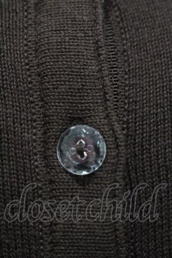 画像4: metamorphose / エンブレム刺繍入りフリルカーディガン  茶 I-26-02-25-007-ME-TO-SA-ZI