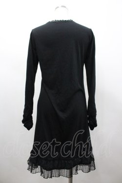 画像2: axes femme / チュールプリーツロングインナーカットソー  黒 I-26-02-25-071-AX-OP-SA-ZI