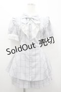 Secret Honey / アクセサリーリボン付半袖セットアップ  グレーチェック I-26-02-25-073-CA-OP-SA-ZI