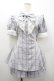 画像1: Secret Honey / アクセサリーリボン付半袖セットアップ  グレーチェック I-26-02-25-073-CA-OP-SA-ZI (1)