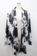 画像1: NieR Clothing / 総柄カーディガン  黒ｘ白 I-26-02-25-008-PU-TO-SA-ZI (1)