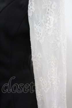 画像3: Secret Honey / レース袖ブラウス&ショートパンツセットアップ  黒Ｘ白 I-26-02-25-074-CA-OP-SA-ZI