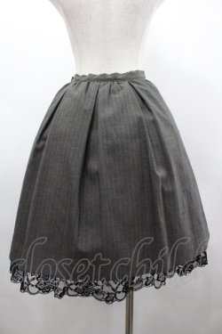 画像2: MIHO MATSUDA / ドクロクラウンプリントスカート  グレーＸ黒 I-26-02-25-085-GO-SK-SA-ZI