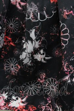 画像3: NieR Clothing / 九尾プリーツスカート  黒ｘ赤 I-26-02-25-088-PU-SK-SA-ZI