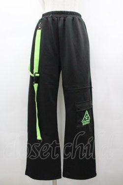画像1: ACDC RAG / 渦雷パンツ  黒Ｘ緑 I-26-02-25-091-PU-PA-SA-ZI