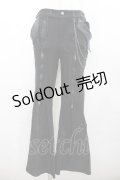Ozz Croce / チェーン付きパンツ  黒Ｘシルバー I-26-02-25-093-OO-PA-SA-ZI