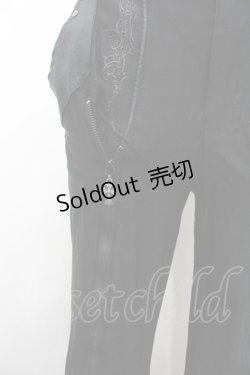 画像4: Ozz Croce / チェーン付きパンツ  黒Ｘシルバー I-26-02-25-093-OO-PA-SA-ZI
