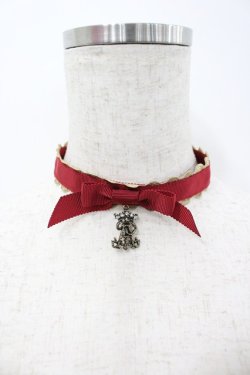 画像1: ALICE and the PIRATES / グログランリボンチョーカー  ボルドー I-26-02-25-099-0-AC-SA-ZI