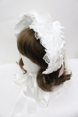 画像1: metamorphose / Dramatic Jewel ハーフボンネット  白 I-26-02-25-104-ME-AC-TE-ZI