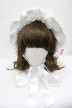 画像2: metamorphose / Dramatic Jewel ハーフボンネット  白 I-26-02-25-104-ME-AC-TE-ZI