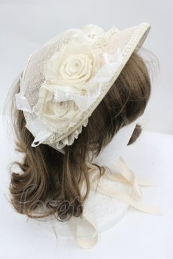 画像4: Hoshibako Works / フロイラインの夢物語ミニボンネット  生成り I-26-02-25-105-LO-AC-SA-ZI