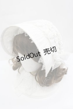 画像1: Hoshibako Works / アンジェリカ　エアリーボンネット  白 I-26-02-25-106-LO-AC-SA-ZI