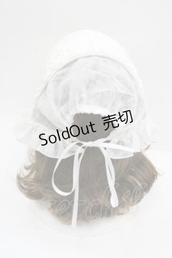 画像3: Hoshibako Works / アンジェリカ　エアリーボンネット  白 I-26-02-25-106-LO-AC-SA-ZI