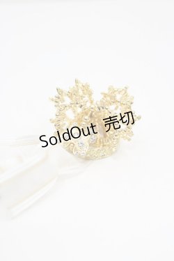 画像2: BABY,THE STARS SHINE BRIGHT / 蝶王冠ヘッドドレス  ゴールドＸ白 I-26-02-25-107-BA-AC-SA-ZI