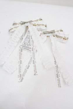 画像2: metamorphose / スワンロゴリボンクリップ(2個SET)  白 I-26-02-25-112-ME-AC-SA-ZI