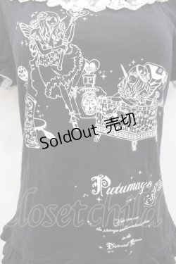 画像3: PUTUMAYO / 妖精プリント半袖カットソー  黒Ｘ白 I-26-02-25-014-PT-TO-SA-ZI