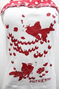 画像2: PUTUMAYO / 金魚シルエットキャミ  白Ｘ赤 I-26-02-25-015-PT-TO-SA-ZI