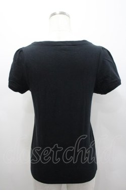 画像4: HELL CAT PUNKS / CAT刺繍半袖カットソー S 黒Ｘピンク I-26-02-25-016-PU-TO-SA-ZI