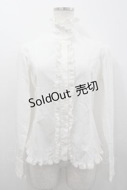 画像1: PUTUMAYO / 立ち襟長袖ブラウス  白 I-26-02-25-020-PT-BL-SA-ZI