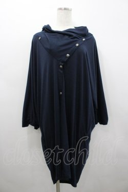 画像1: ALGONQUINS / ドレープロングカーディガン  紺 I-26-02-25-022-AL-TO-SA-ZI