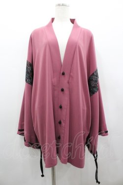 画像1: AXES-X / 小紋柄羽織 L ピンク I-26-02-28-033-LO-TO-SA-ZI