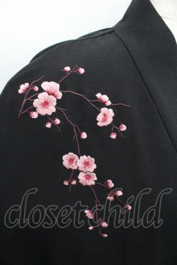 画像3: REZEN / 枝垂桜刺繍ケープ羽織 M 黒Ｘピンク I-26-02-28-035-LO-TO-SA-ZI