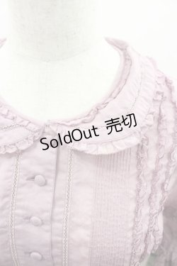 画像3: PINK HOUSE / ピンタックフリル半袖ブラウス  ピンク I-26-02-28-039-LO-BL-SA-ZI