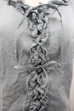 画像3: PINK HOUSE / フリル半袖ブラウス  サックス I-26-02-28-040-LO-BL-SA-ZI