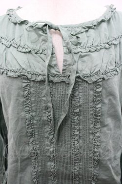 画像3: PINK HOUSE / 3連ピコフリル長袖ブラウス  ハッカ I-26-02-28-045-LO-BL-SA-ZI