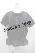 PINK HOUSE / 梯子レースストライプブラウス  黒 I-26-02-28-046-LO-BL-SA-ZI