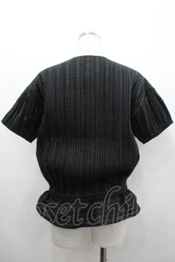 画像2: PINK HOUSE / 梯子レースストライプブラウス  黒 I-26-02-28-046-LO-BL-SA-ZI