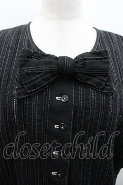 画像3: PINK HOUSE / 梯子レースストライプブラウス  黒 I-26-02-28-046-LO-BL-SA-ZI