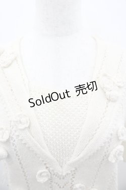 画像3: PINK HOUSE / カメリアモチーフニットセーラー襟トップス  生成り I-26-02-28-048-LO-TO-SA-ZI