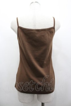 画像2: PINK HOUSE / ドットフリルキャミソール  ブラウンＸ白 I-26-02-28-049-LO-TO-SA-ZI