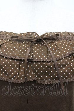 画像3: PINK HOUSE / ドットフリルキャミソール  ブラウンＸ白 I-26-02-28-049-LO-TO-SA-ZI