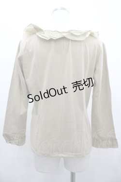 画像2: INGEBORG / ドットフリルカットカーディガン  ベージュＸグリーン I-26-02-28-052-LO-TO-SA-ZI