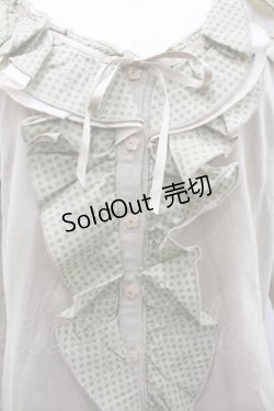 画像3: INGEBORG / ドットフリルカットカーディガン  ベージュＸグリーン I-26-02-28-052-LO-TO-SA-ZI