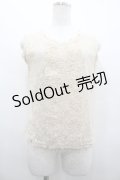 INGEBORG / レースノースリーブトップス M ベージュ I-26-02-28-054-LO-TO-SA-ZI