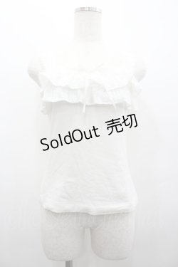 画像1: INGEBORG / フリルレースキャミトップス  白 I-26-02-28-055-LO-TO-SA-ZI