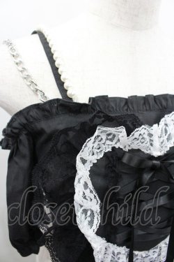 画像3: Ank Rouge / ハートスピンドルオフショル M 黒 I-26-02-28-006-CA-TO-TE-ZI