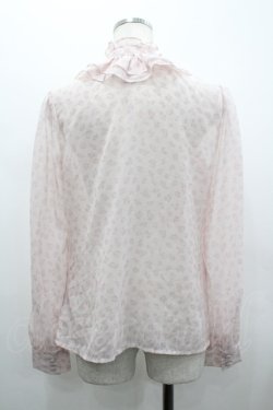 画像2: Ank Rouge / ハートレオパードシフォンハイネックブラウス  白Ｘピンク I-26-02-28-001-CA-BL-SA-ZI