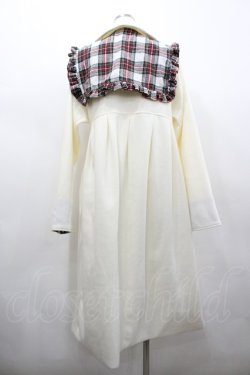 画像2: Kutir / 【クティールとレトロ】チェックボウタイ襟付きマルチウウェイステンカラーコート F オフホワイト I-26-02-28-066-LO-TO-TE-ZI