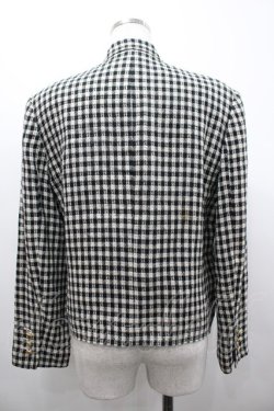 画像2: INGEBORG / チェックダブルボタンジャケット  黒Ｘ白 I-26-02-28-071-LO-JA-SA-ZI