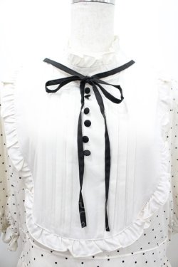 画像3: m petit by misako / 梨地水玉切り替えワンピース 4L 中白 I-26-02-28-076-LO-OP-SA-ZI