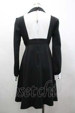 画像2: EATME / ピンタックシャツワンピース S 黒Ｘ白 I-26-02-28-080-LO-OP-SA-ZI