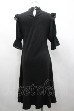 画像2: Ank Rouge / ハイネックニットロングワンピース  黒 I-26-02-28-082-CA-AC-SA-ZI